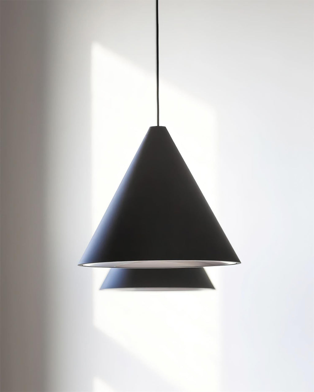 Pendant Light  Black Cone Shade Industrial