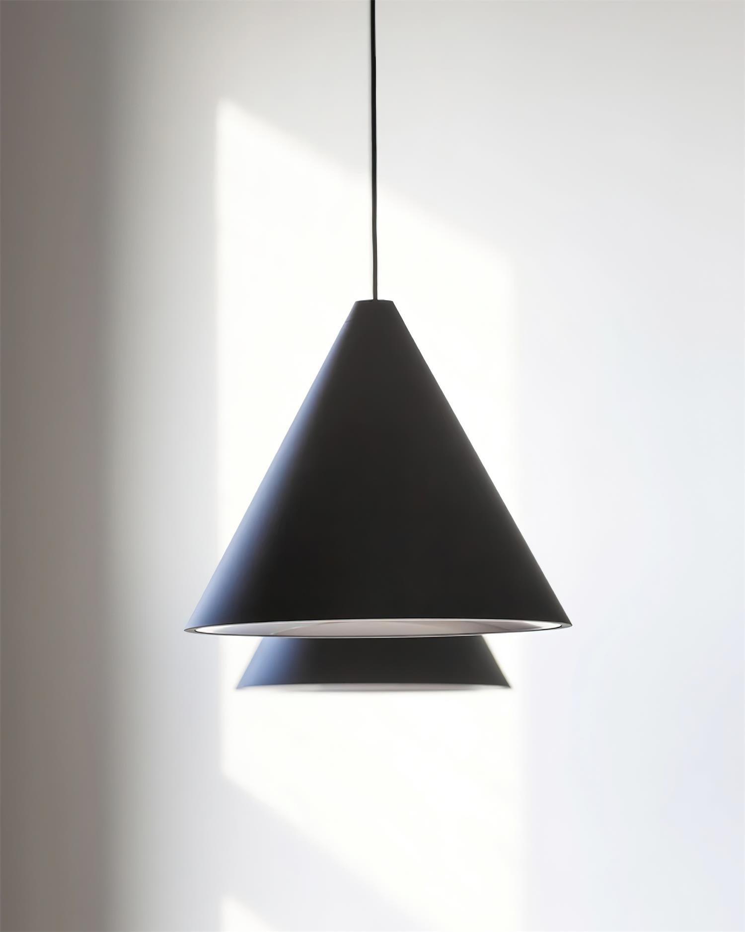 Pendant Light  Black Cone Shade Industrial