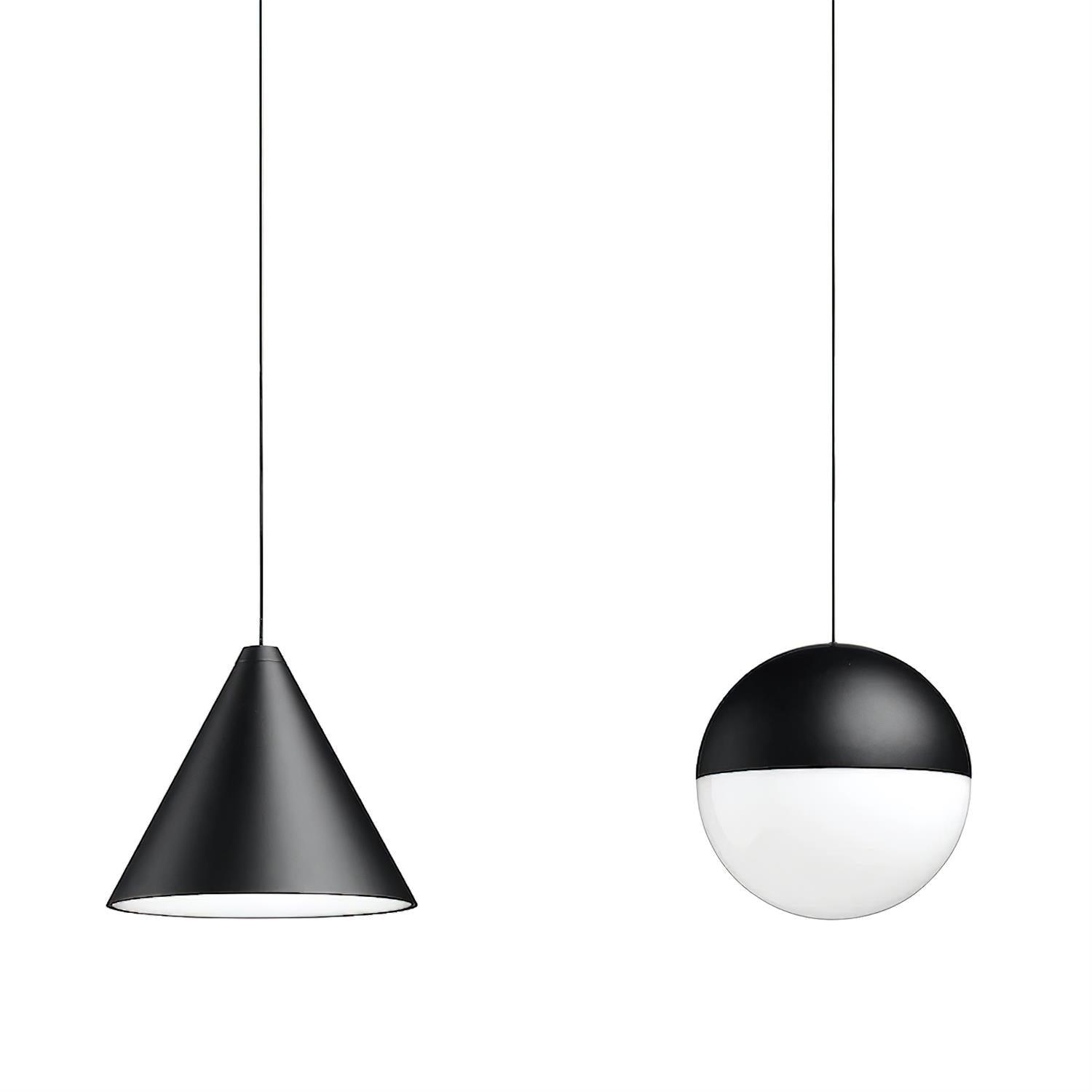 Pendant Light  Black Cone Shade Industrial