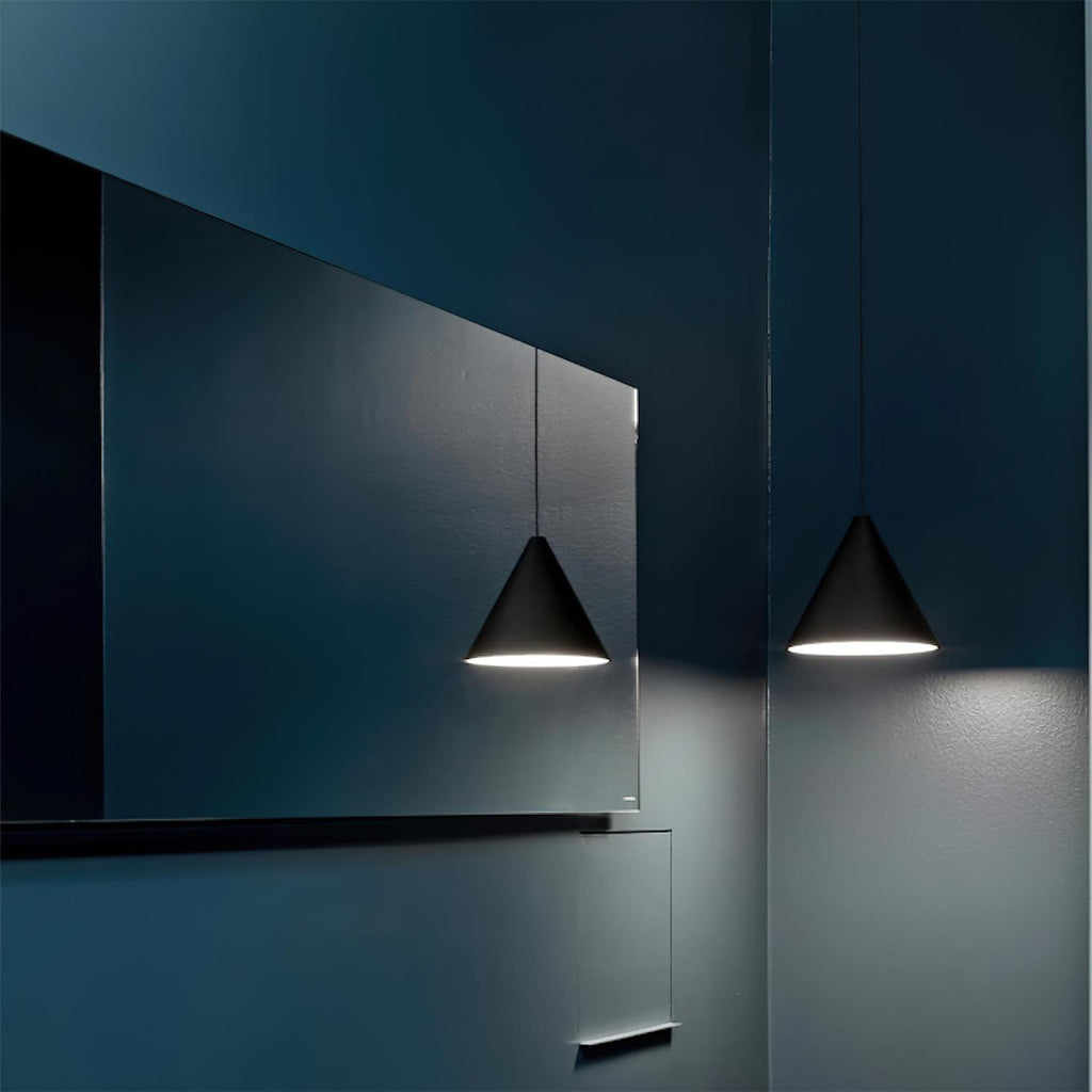 Pendant Light  Black Cone Shade Industrial