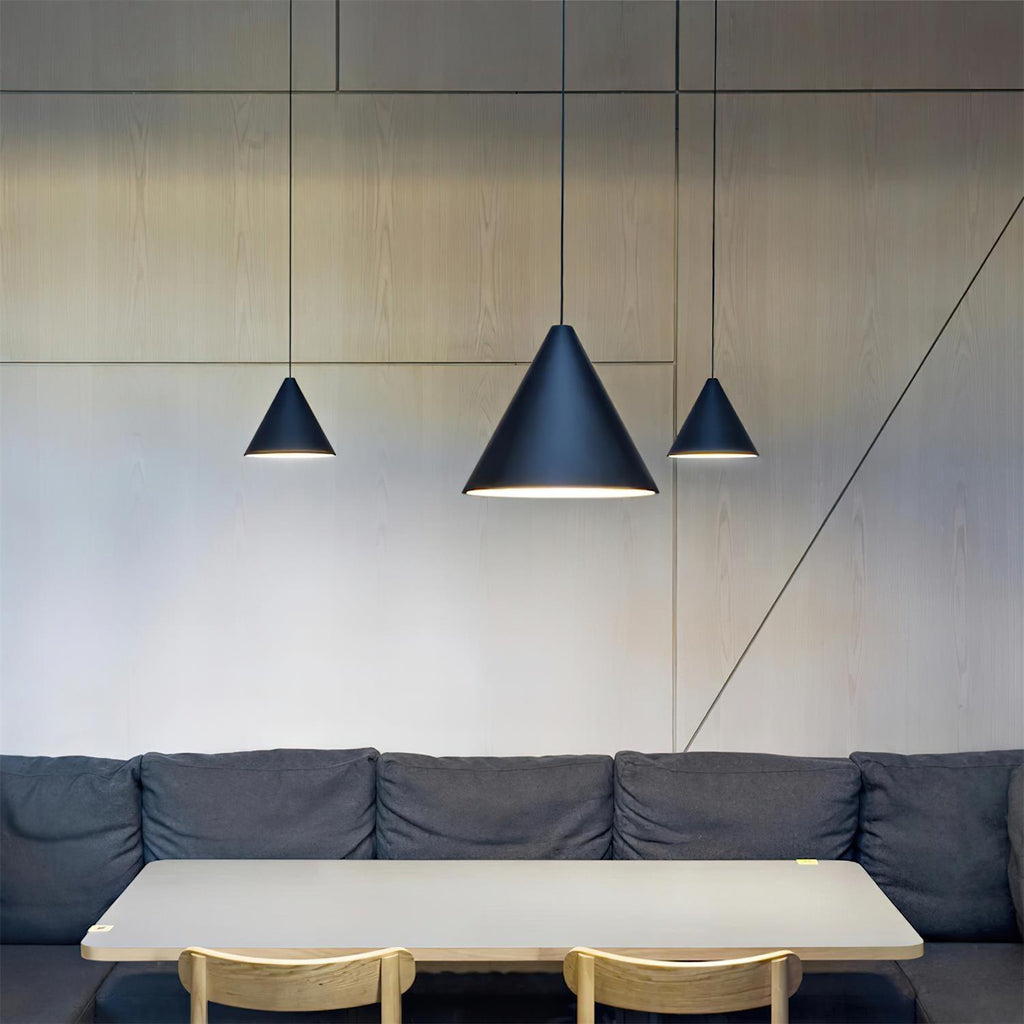 Pendant Light  Black Cone Shade Industrial