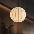 Pendant Light Silk Ribbed Globe Modern Minimalist Ambient Dining
