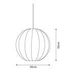 Pendant Light Silk Ribbed Globe Modern Minimalist Ambient Dining