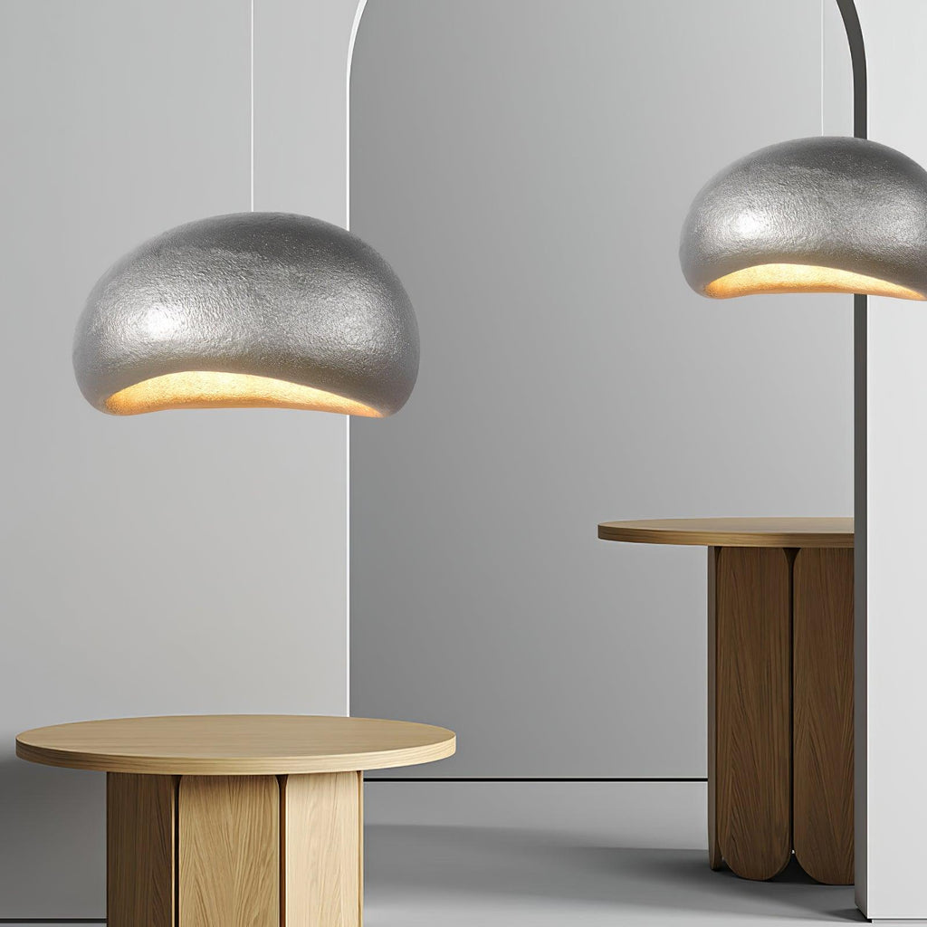 Pendant Lamp Pebble Inspired Organic Form Soft Glow Modern Artistic