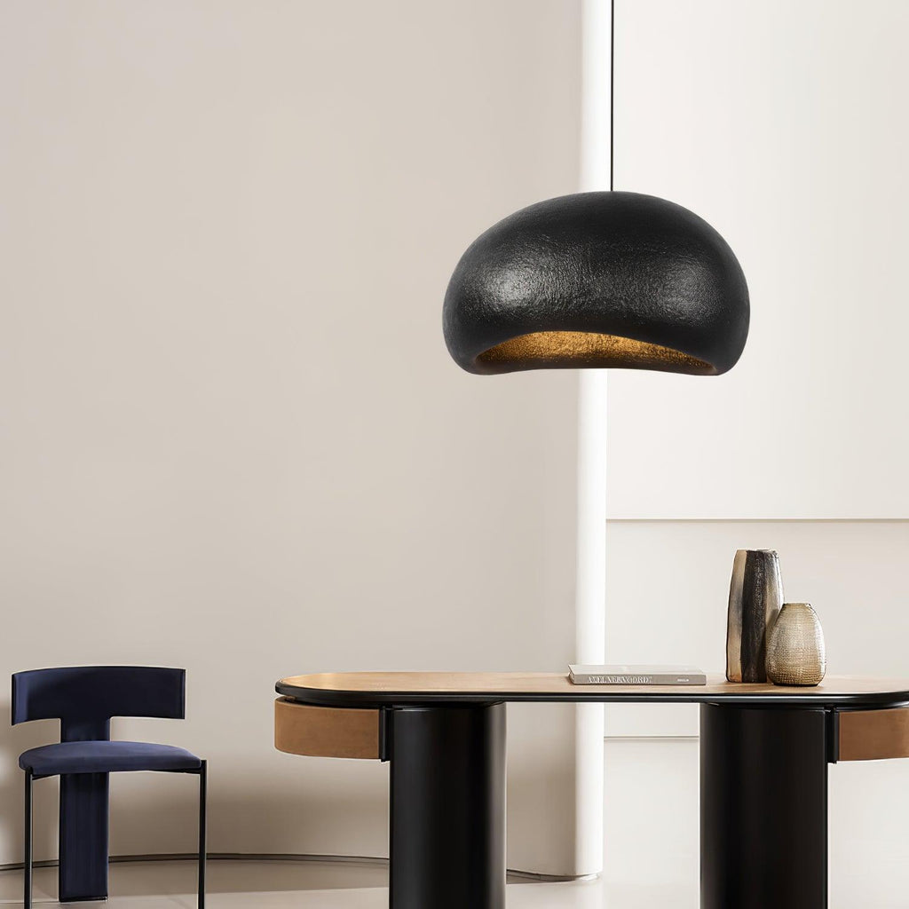 Pendant Lamp Pebble Inspired Organic Form Soft Glow Modern Artistic