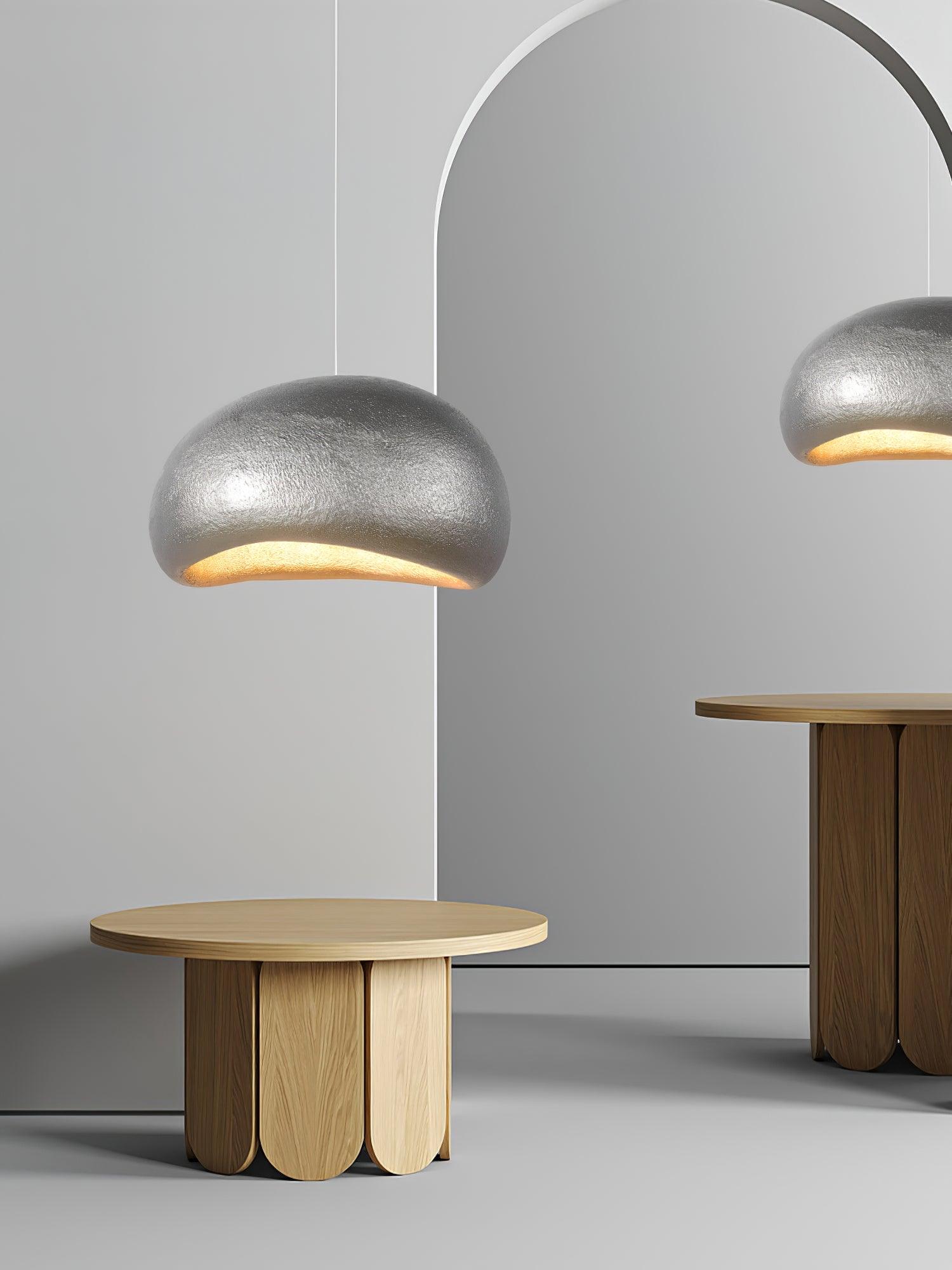 Pendant Lamp Pebble Inspired Organic Form Soft Glow Modern Artistic
