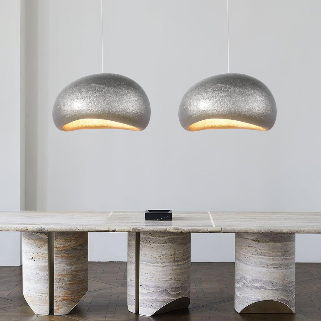 Pendant Lamp Pebble Inspired Organic Form Soft Glow Modern Artistic