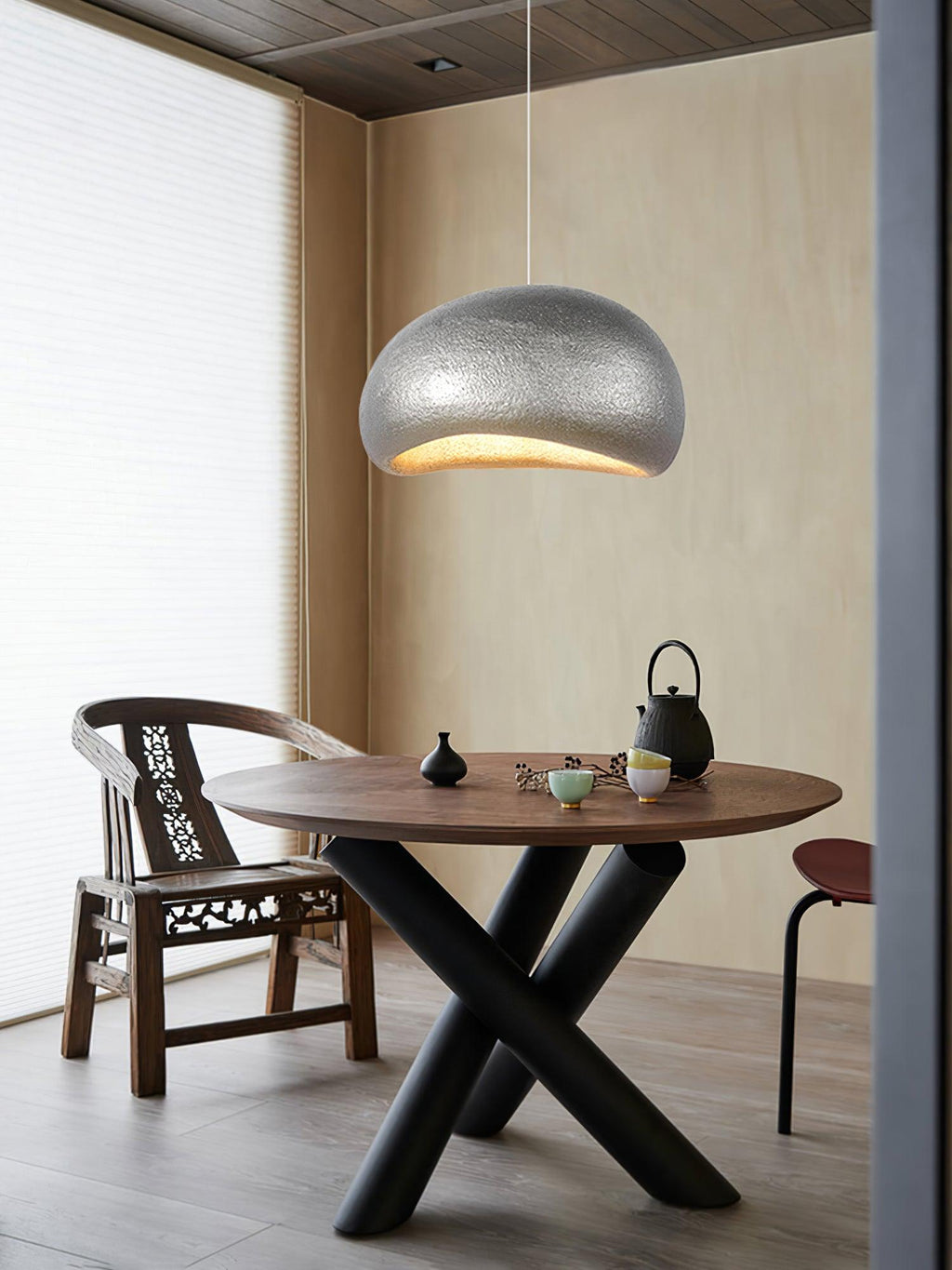 Pendant Lamp Pebble Inspired Organic Form Soft Glow Modern Artistic