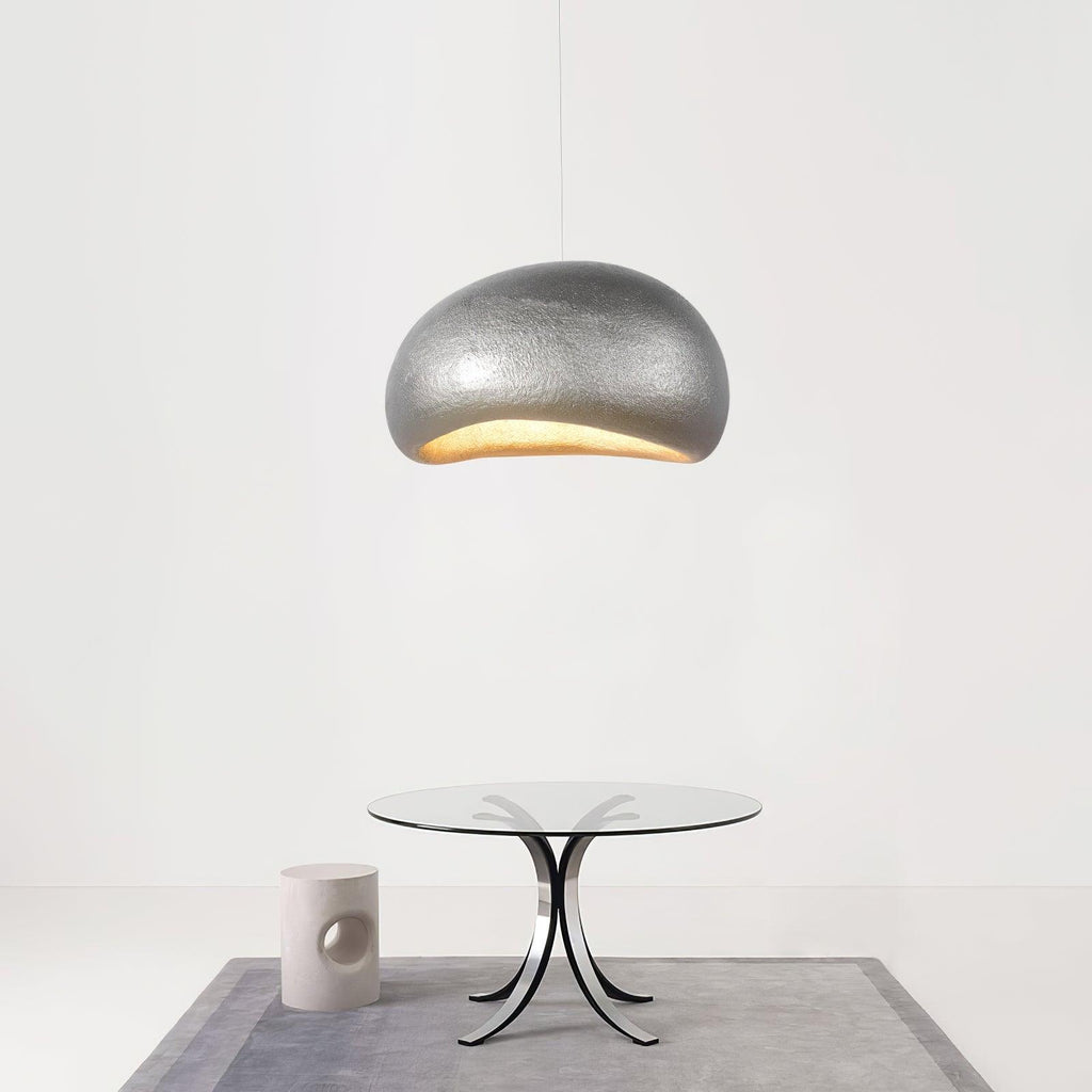 Pendant Lamp Pebble Inspired Organic Form Soft Glow Modern Artistic