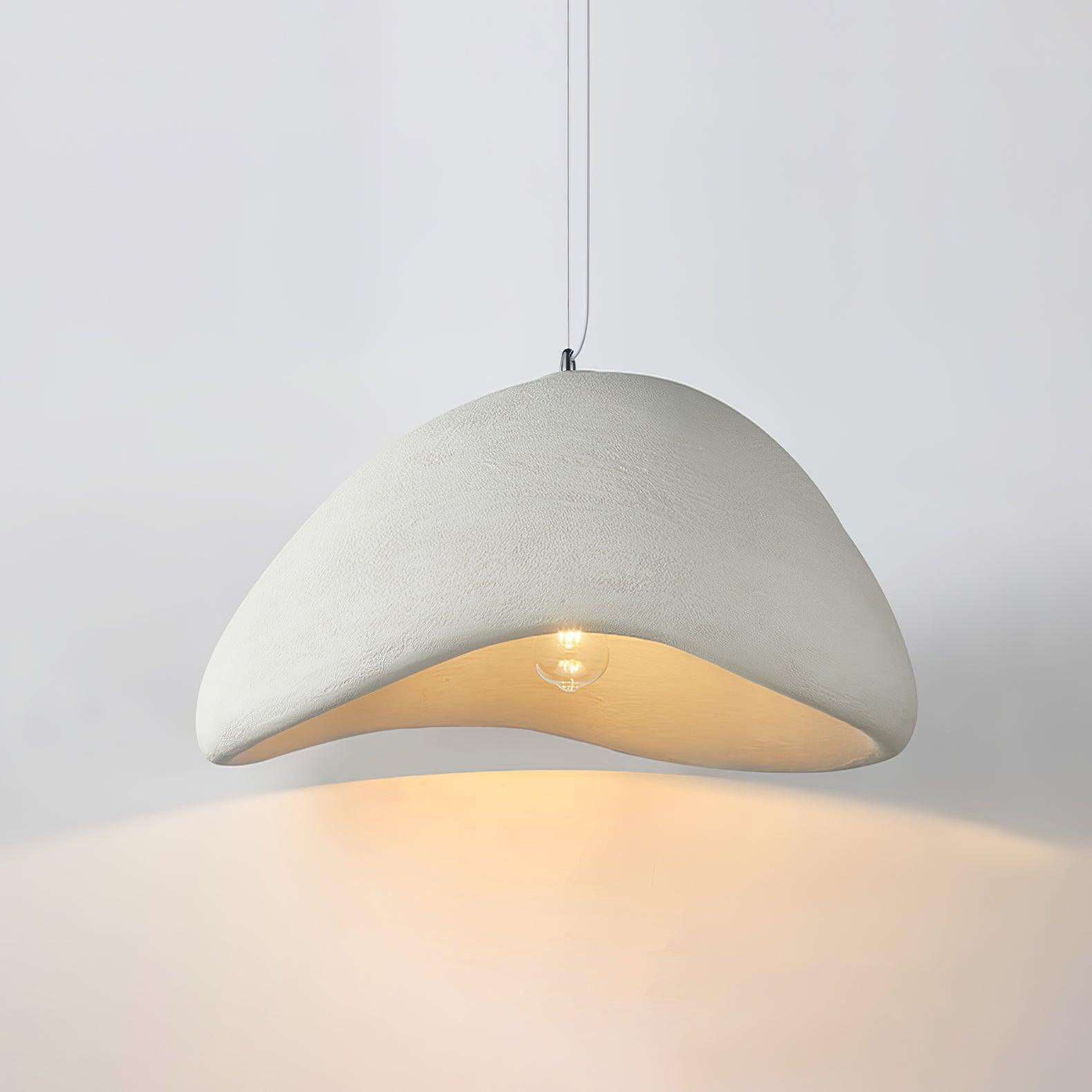Pendant Lamp Organic Curved Shade Soft Texture Modern Artistic