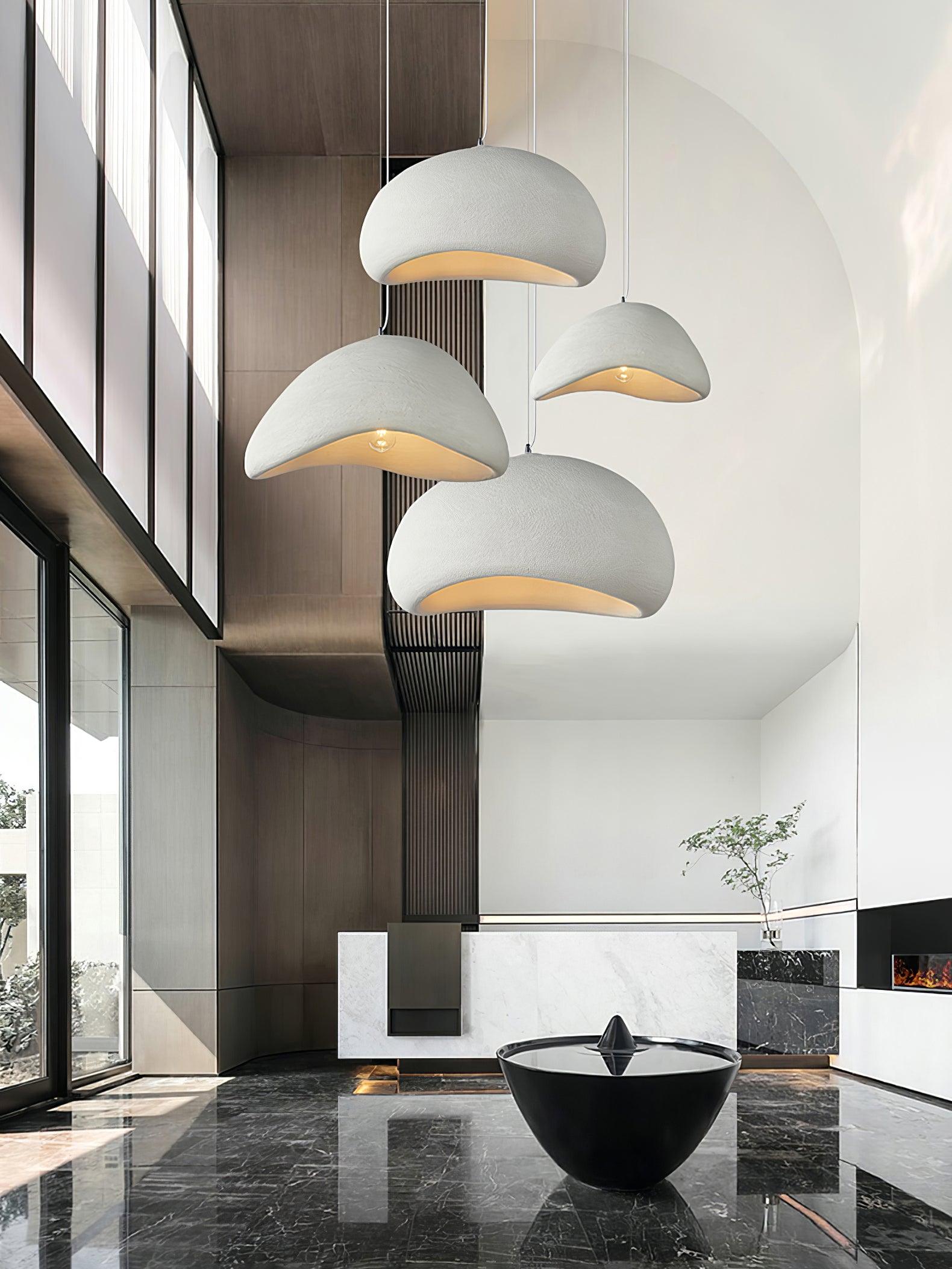 Pendant Lamp Organic Curved Shade Soft Texture Modern Artistic