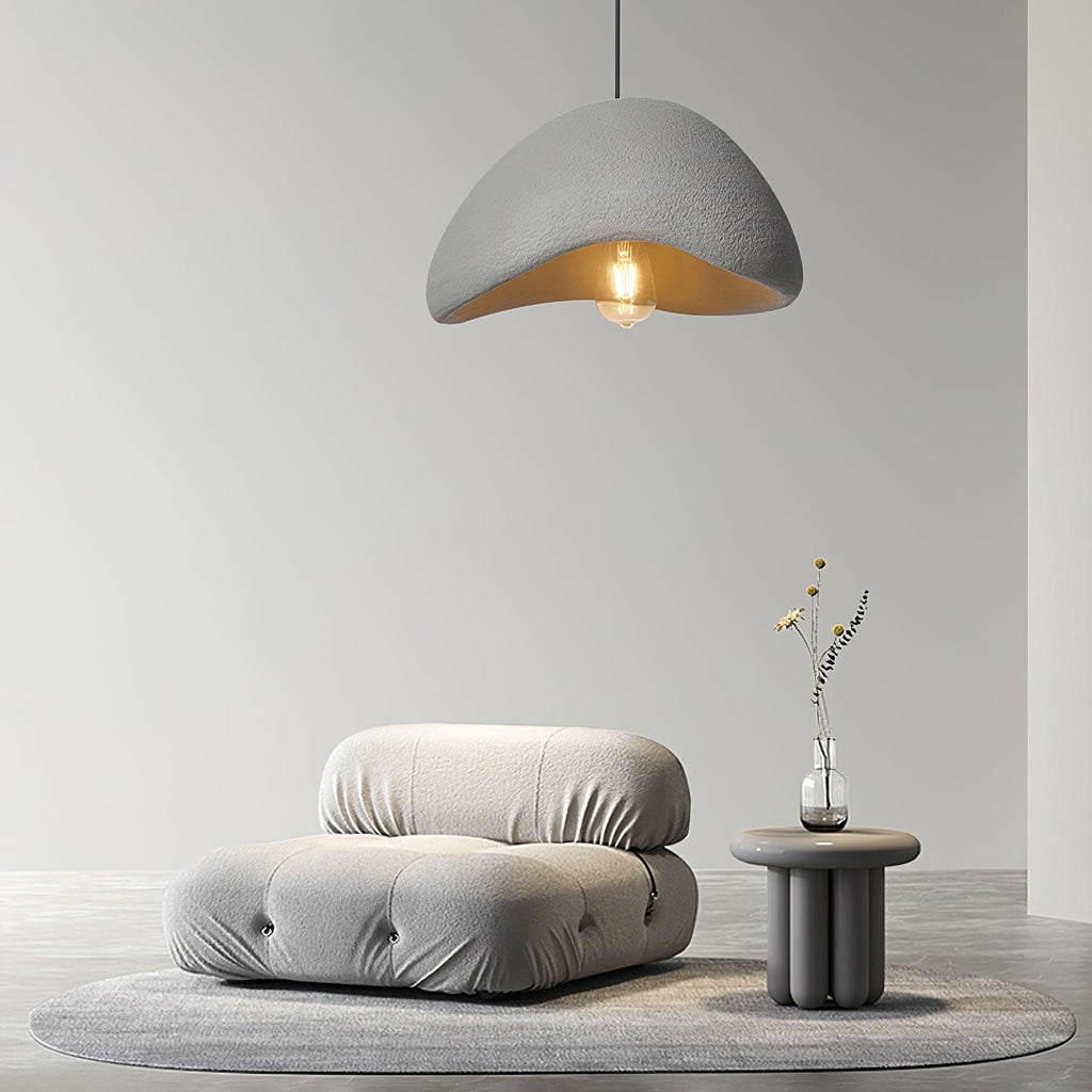 Pendant Lamp Organic Curved Shade Soft Texture Modern Artistic