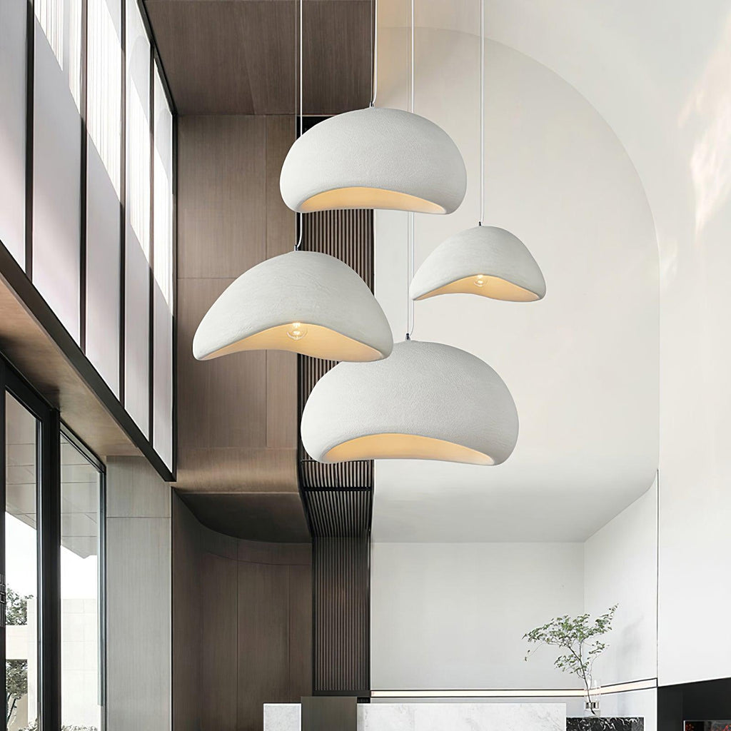 Pendant Lamp Organic Curved Shade Soft Texture Modern Artistic