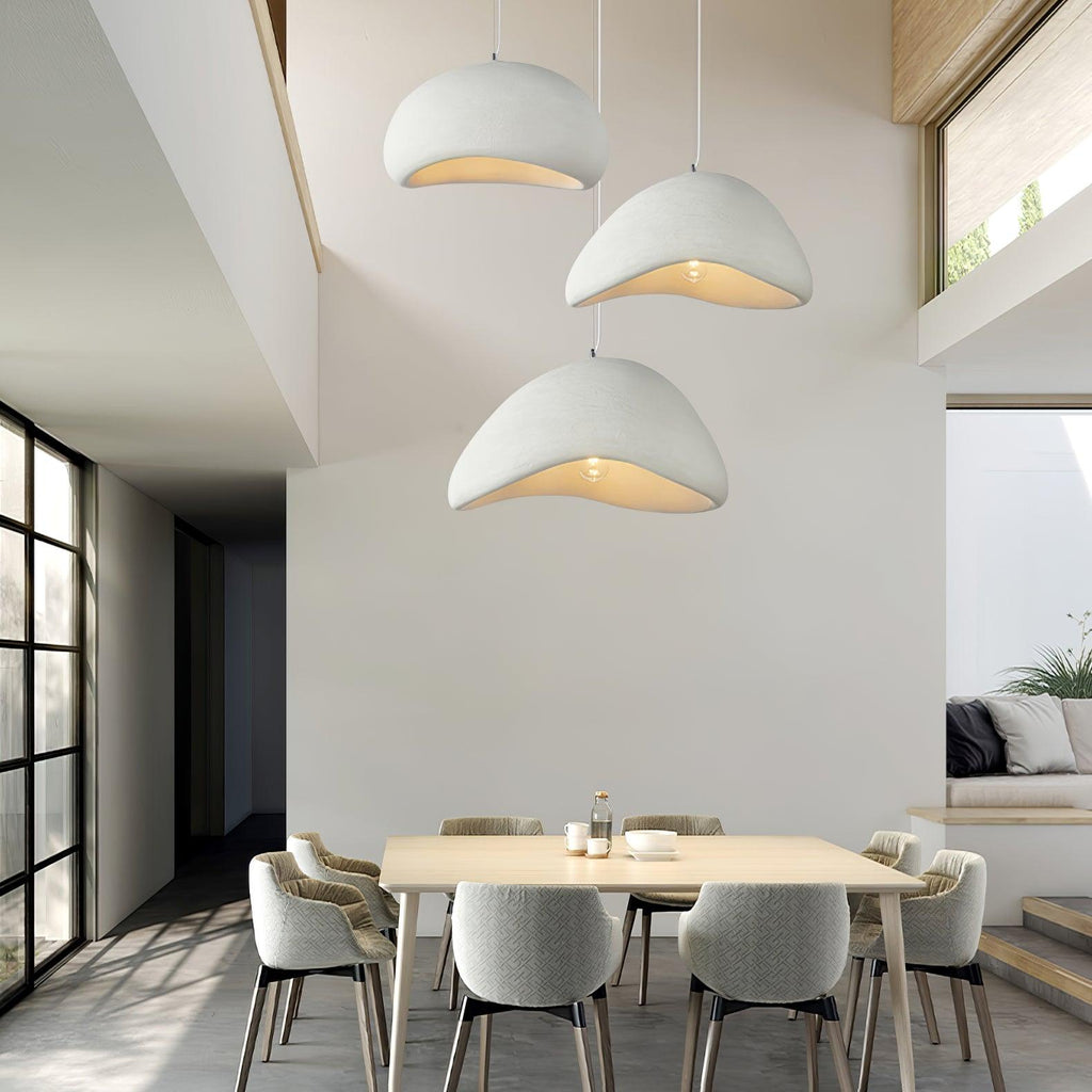 Pendant Lamp Organic Curved Shade Soft Texture Modern Artistic