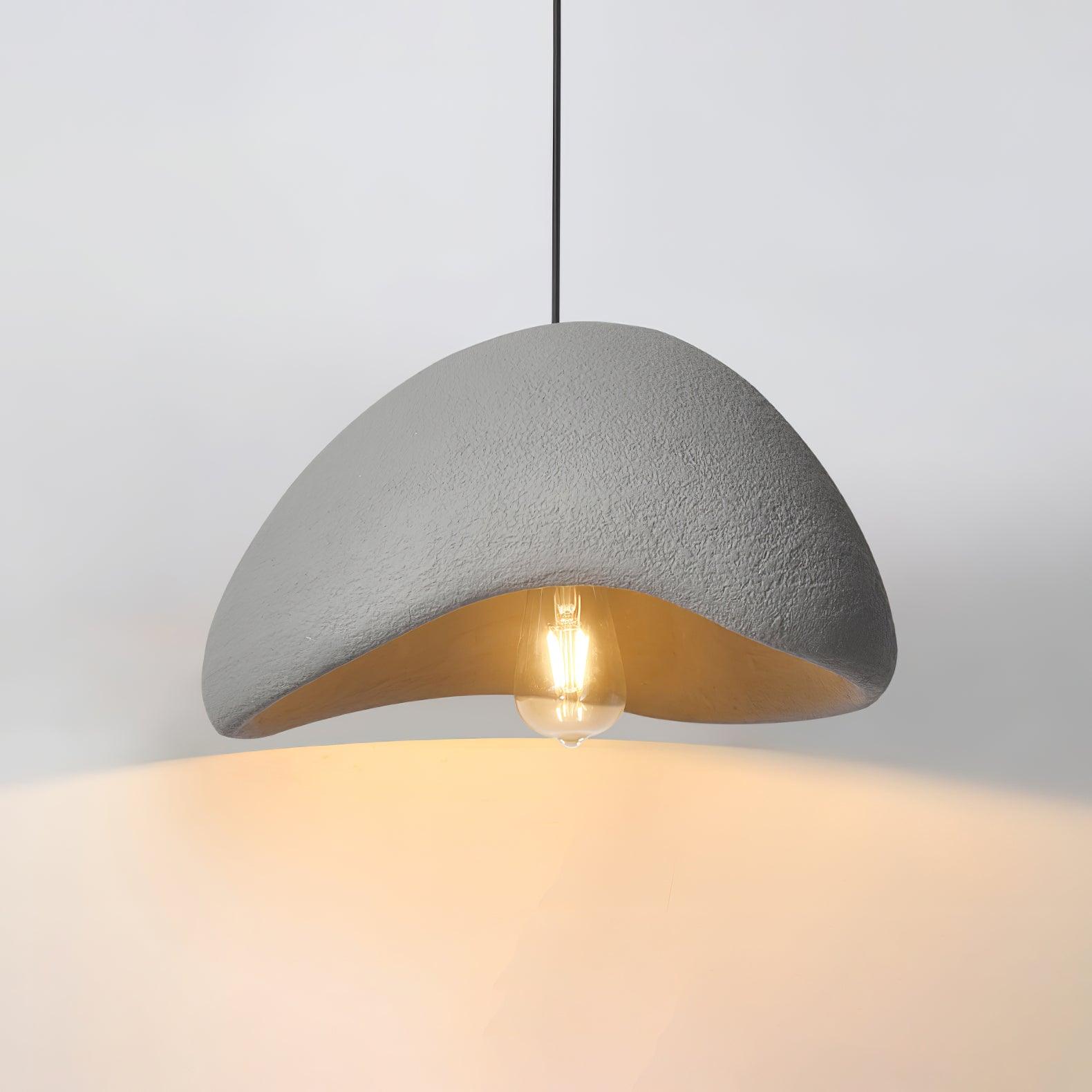 Pendant Lamp Organic Curved Shade Soft Texture Modern Artistic