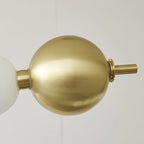Chandelier Brass Ring Spheres Modern Minimalist