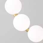Chandelier Brass Ring Spheres Modern Minimalist