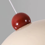 Pendant Light Dome Shade White Red