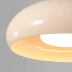 Pendant Light Dome Shade White Red