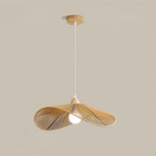 Pendant Lamp Woven Hemp Shade Sculptural Natural Modern