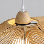 Pendant Lamp Woven Hemp Shade Sculptural Natural Modern