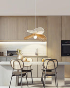 Pendant Lamp Woven Hemp Shade Sculptural Natural Modern
