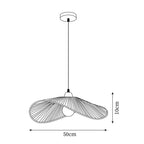 Pendant Lamp Woven Hemp Shade Sculptural Natural Modern