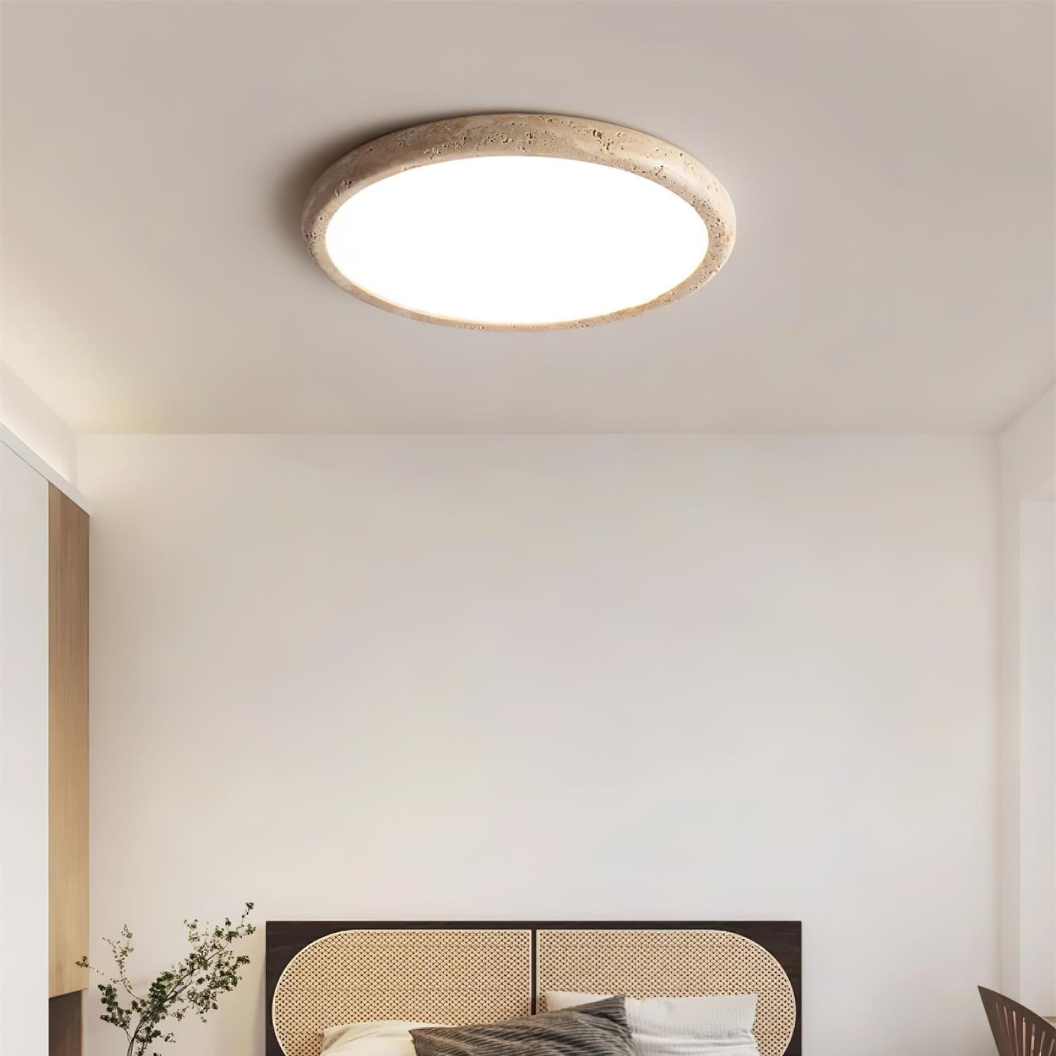 Lunaro Travertine Ceiling Light