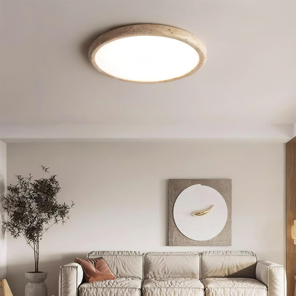 Lunaro Travertine Ceiling Light