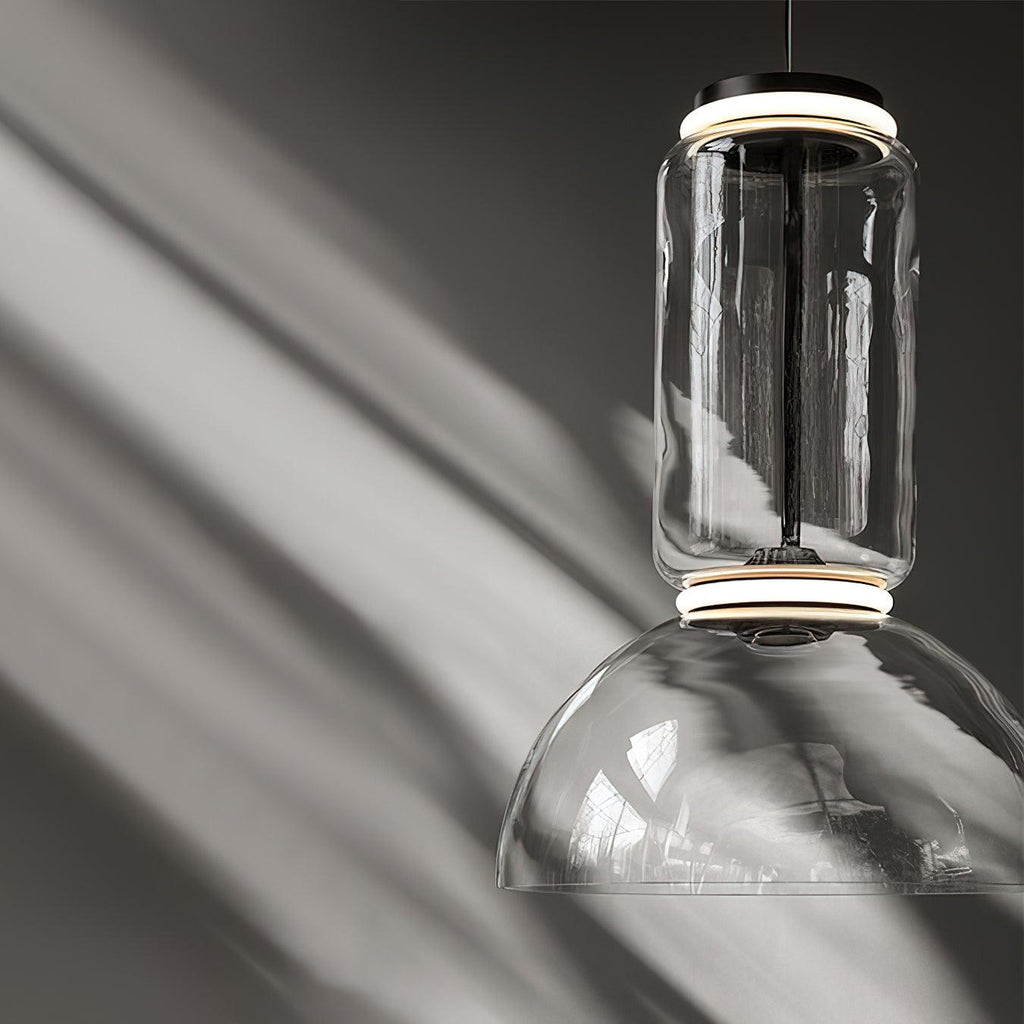 Virelo Stacked Glass Cylinder Pendant Light