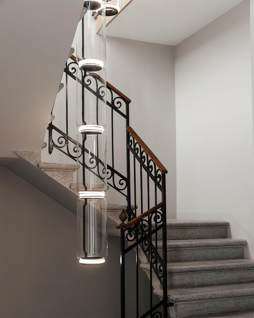 Virelo Stacked Glass Cylinder Pendant Light