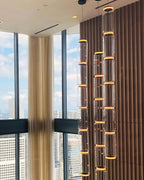 Virelo Stacked Glass Cylinder Pendant Light