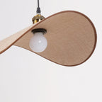 Pendant Lamp Linen Fabric Shade Wood