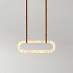 Kurve Chandelier Alabaster Ring Artificial leather