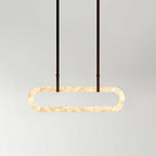 Kurve Chandelier Alabaster Ring Artificial leather