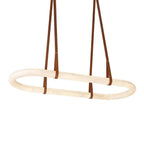 Kurve Chandelier Alabaster Ring Artificial leather