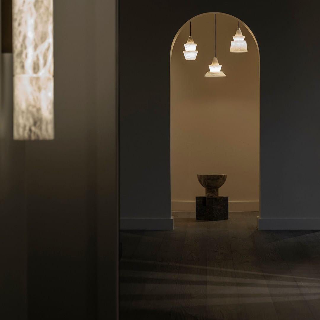 Strata Alabaster  Pendant Light