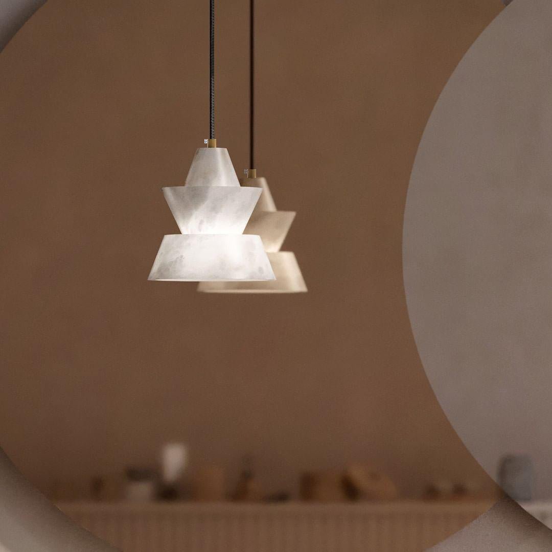 Strata Alabaster  Pendant Light