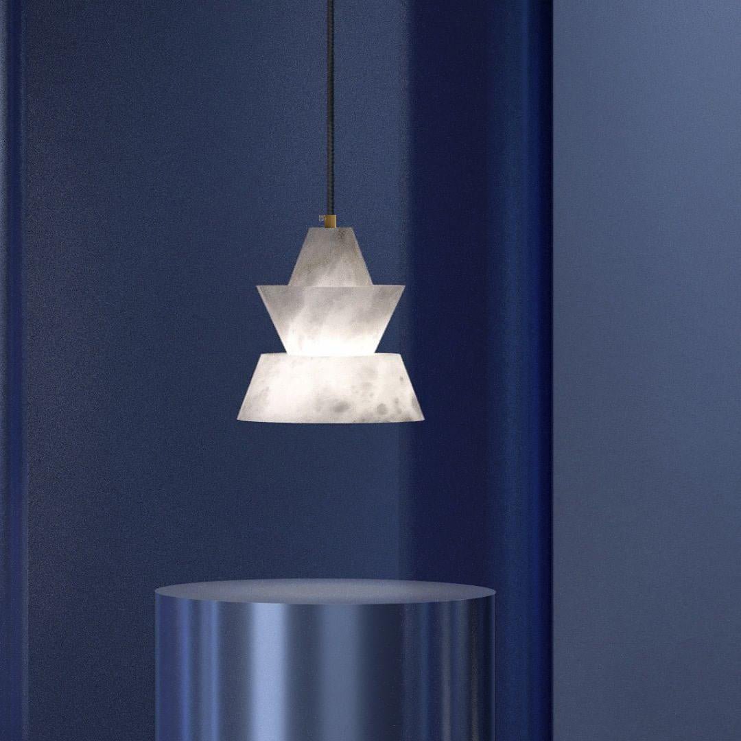 Strata Alabaster  Pendant Light
