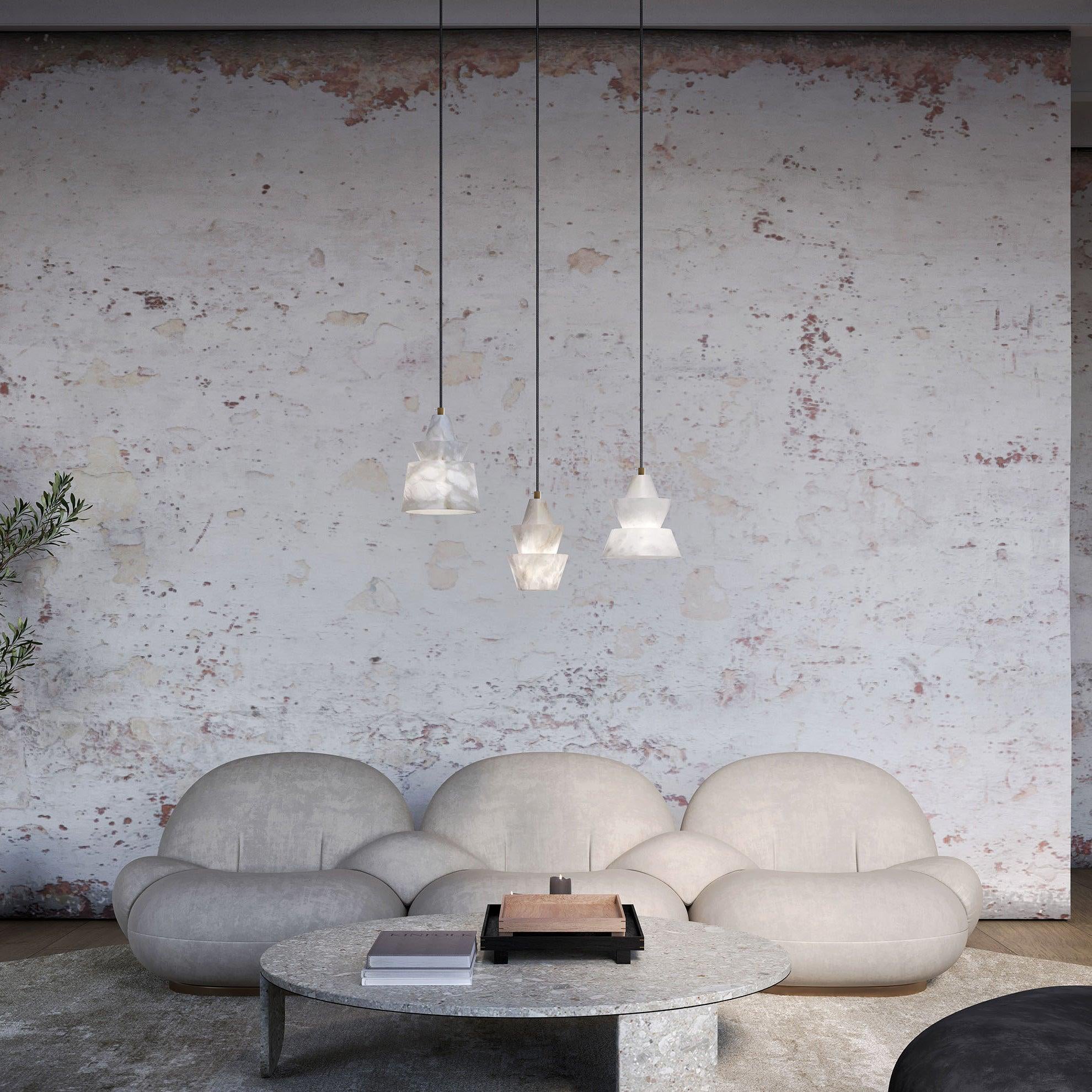 Strata Alabaster  Pendant Light
