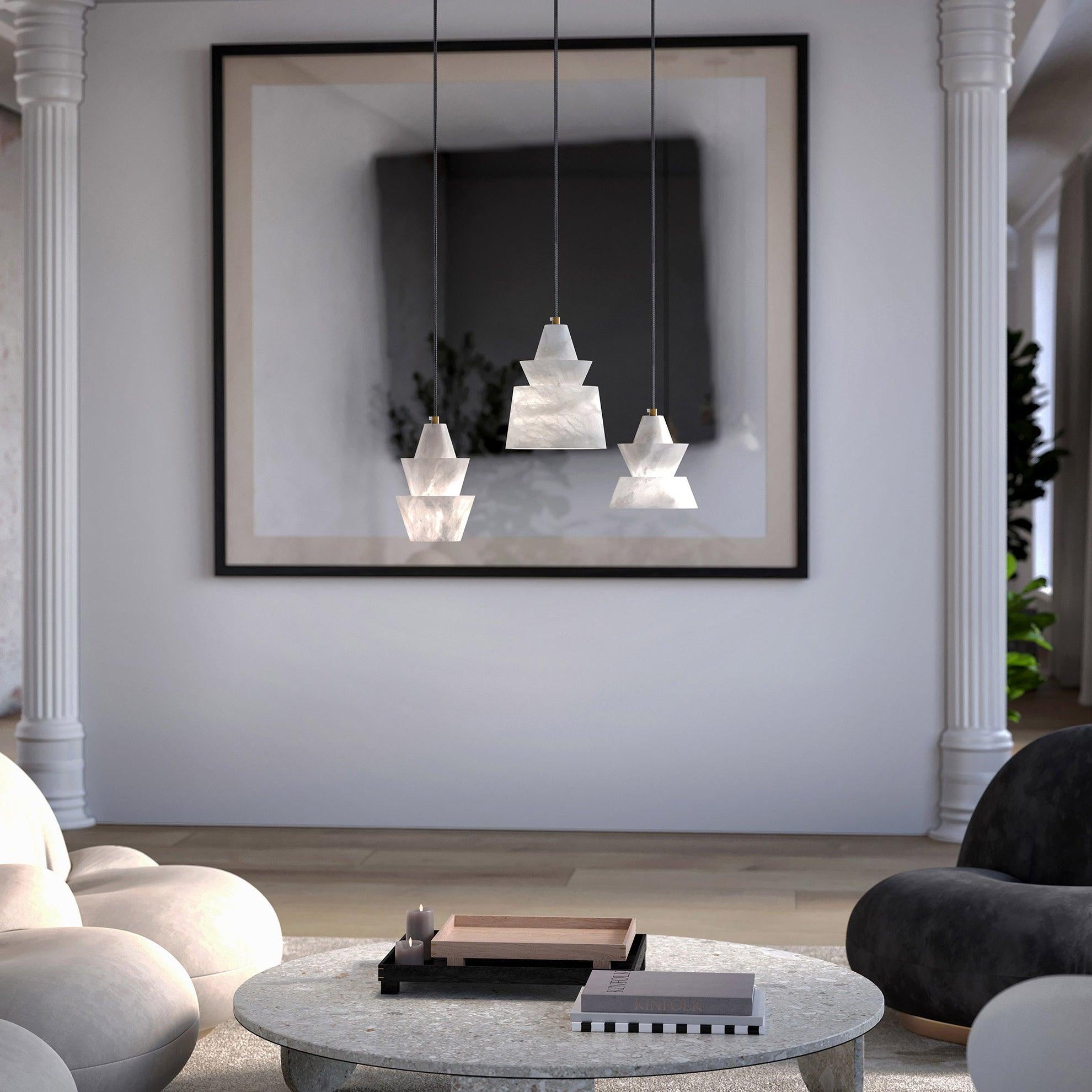 Strata Alabaster  Pendant Light