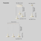 Arisha Modern Minimalist Cream Style Pendant Light White Bedroom