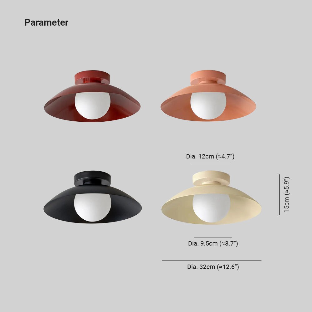 Arisha Modern Flush Mount Ceiling Light Black Red Pink Yellow Bedroom
