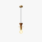 Valentina Modern Simple Pendant Light Copper Walnut Bedroom Dining Room