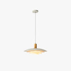 Valentina Modern LED Pendant Light White Wood Metal Bedroom