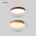 Arisha Modern LED Flush Mount Ceiling Light Red Living Room Bedroom