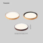 Arisha Modern LED Flush Mount Ceiling Light White Wood Kitchen