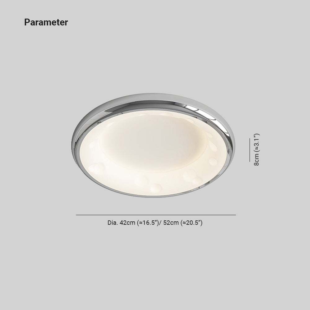 Arisha Modern LED Flush Mount Ceiling Light Metal White Bedroom