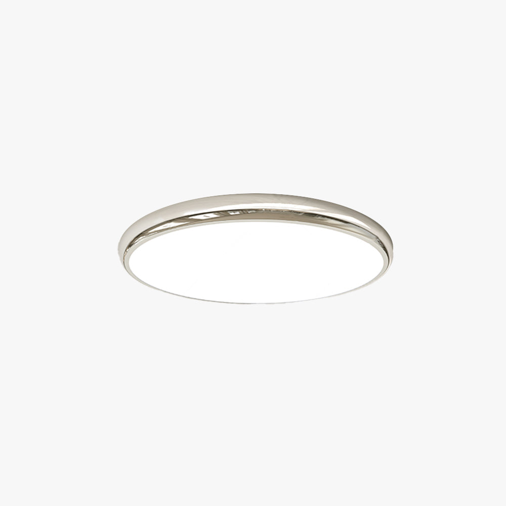 Muto Retro Circle Flush Mount Ceiling Light White Metal Bedroom