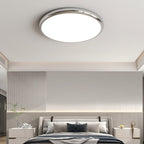 Muto Retro Circle Flush Mount Ceiling Light White Metal Bedroom